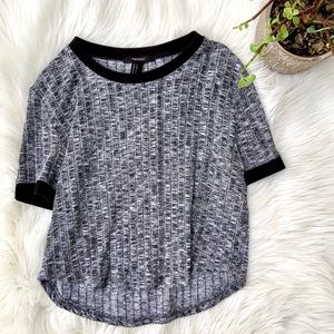 Forever 21 Gray Ribbed Top